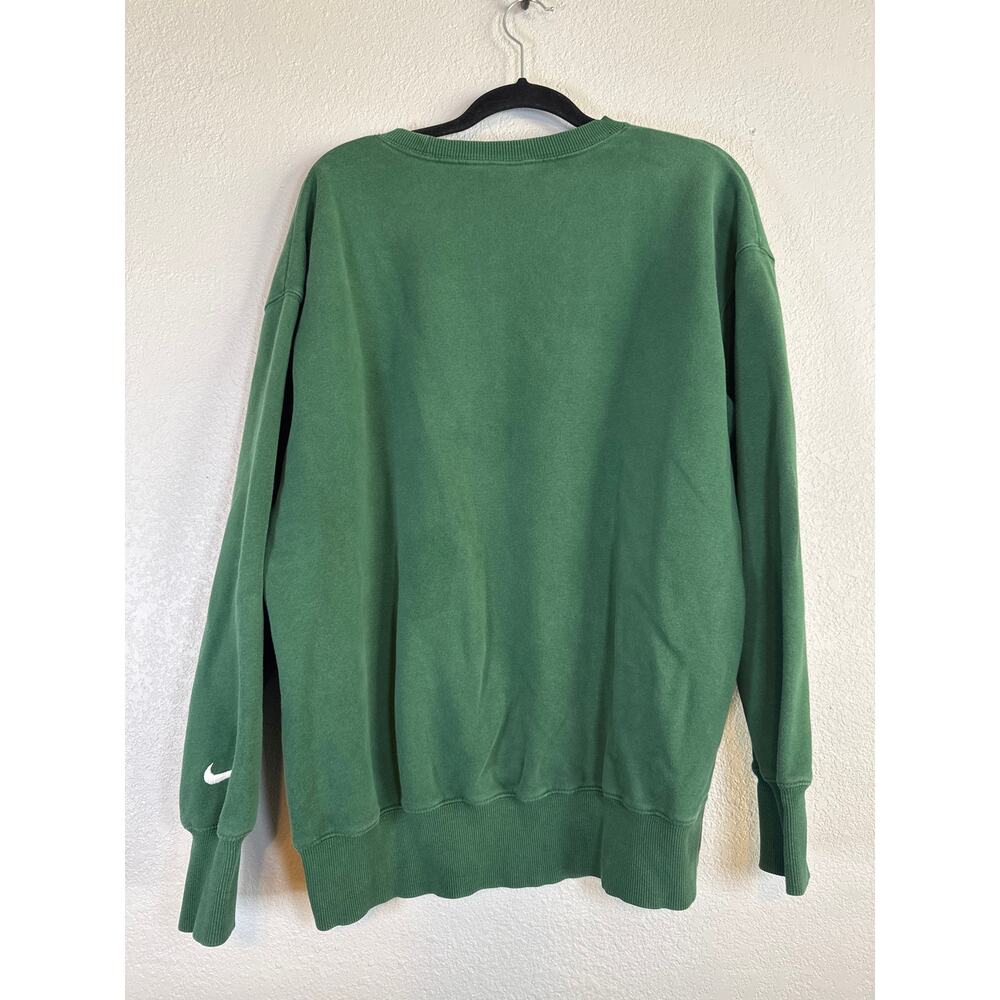 Nike NSW Oversized Crew Green Sweatshirt Revolve Embroidered Logo Womens Medium - Picture 5 of 9